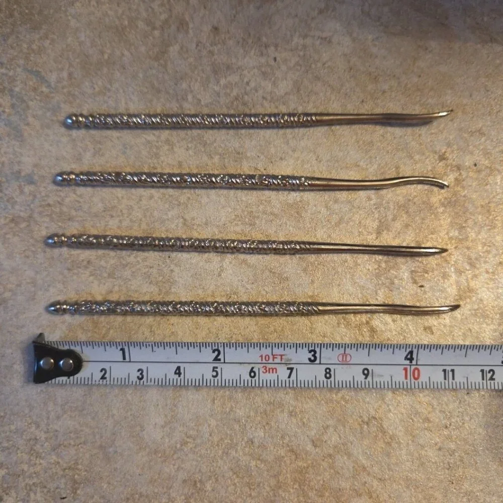 4 Nut Picks Silver-Tone Replacements Vintage